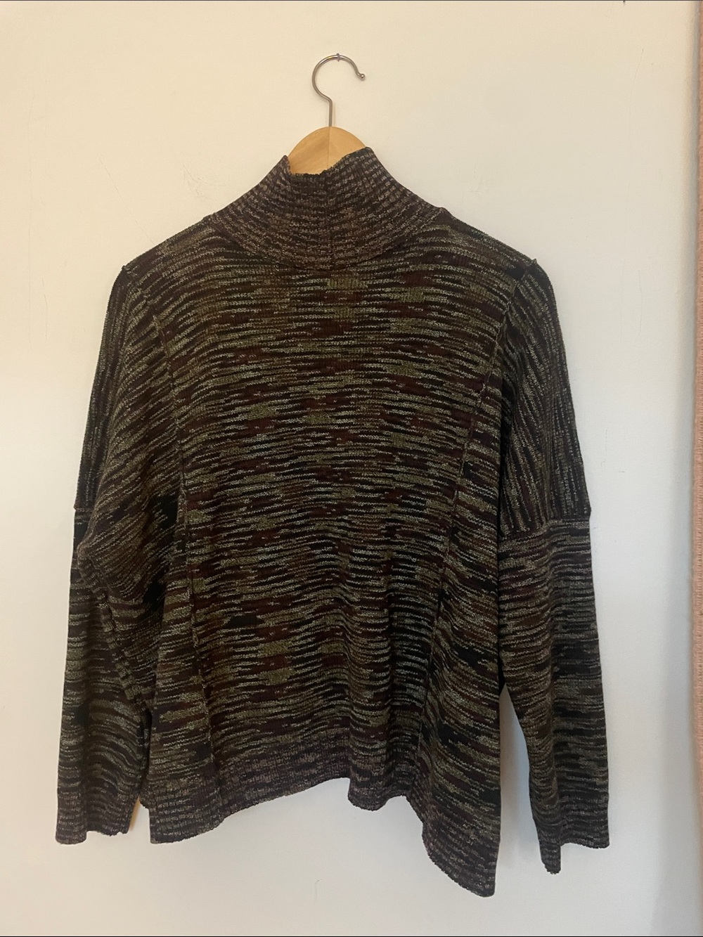 Wool Multicolor High-Neck Sweater